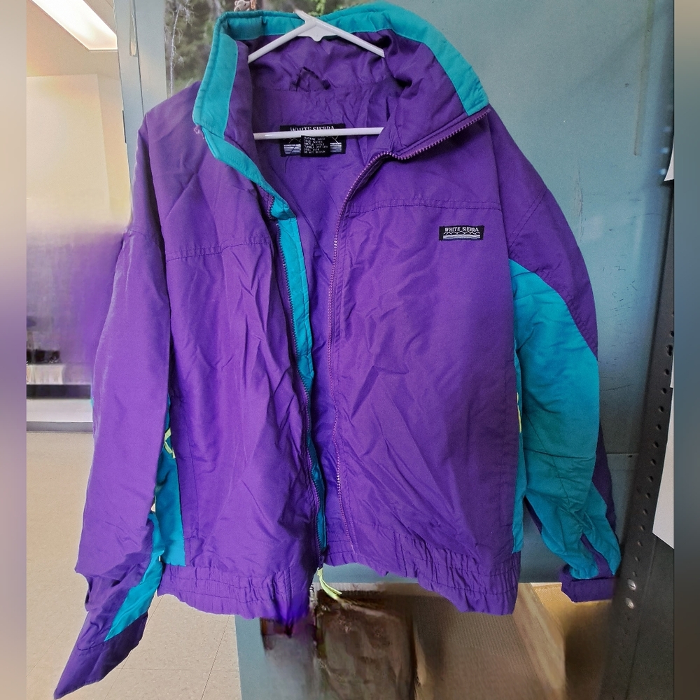 Vintage White Sierra Purple and Teal Jacket